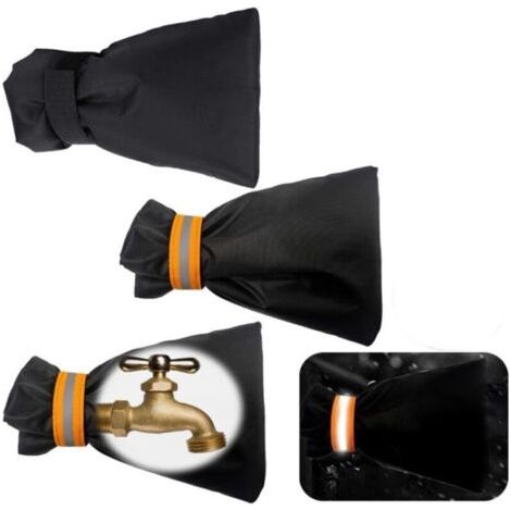(schwarz)3pcs Couvercle Antigel Pour Robinet, Housse De Robinet Pour L'Extérieur, Imperméable, Protection Contre Le Gel En Hiver