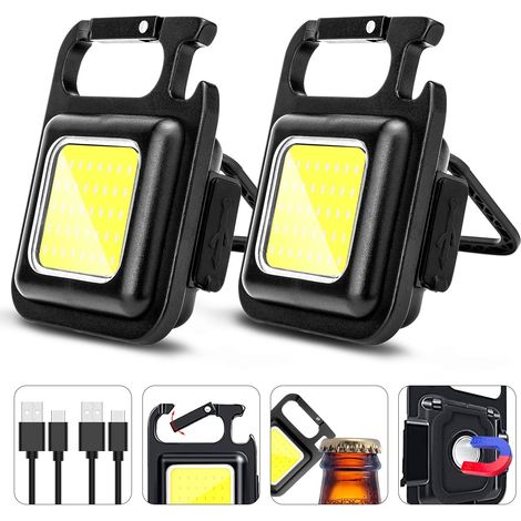 Komplette Wiederaufladbare Taschenlampen-taschenlampe, Led-arbeitslampe Mit Hoher Leuchtkraft, Mit Ziel, Clip Und Ouvre-boutique.
