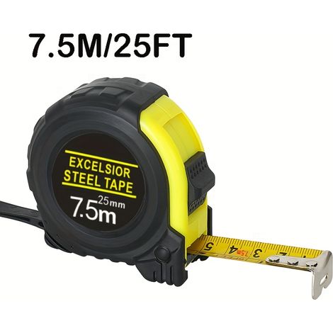 1 Mètre Ruban Rétractable Robust (mit Automatischer Blockierfunktion) - 7,5 M / 25 Ft (professionelle Qualität)
