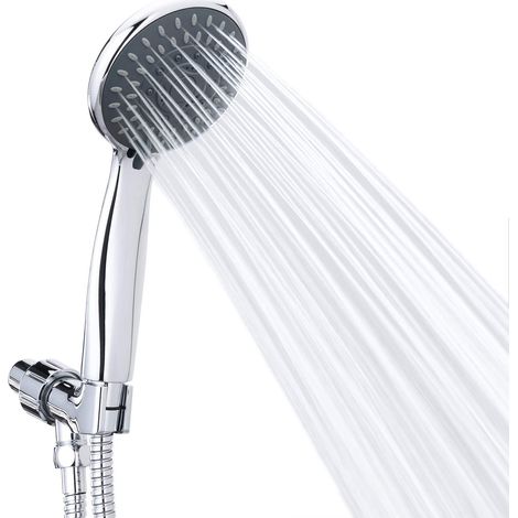 Hochdruck-duschkopf, Leistungsstarker Wasserstrahl, Flexibles Und Rostfreies Edelstahlgehäuse Und Eine Einstellbare Halterung.