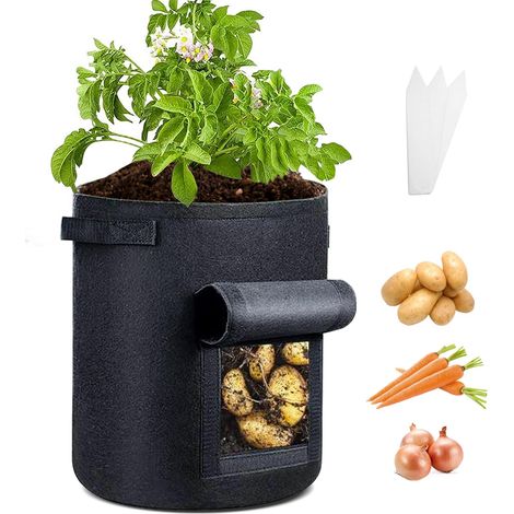 Kulturbeutel Für 10-gallonen-pommes-de-terre - Jardinière En Tissu Non Tissé Double Épaisseur, Sac De Culture De Jardinage Ultra-resistance