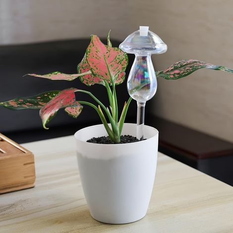 Lot Von 4 Arroseurs Pour Plantes En Forme De Champignons – Automatische Bewässerung Per Goutte-à-goutte – Globes D'Arrosage En Verre