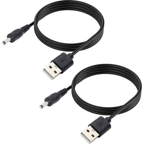 2er-pack 5-v-dc-stromkabel, Usb 2.0-stecker Auf 3,5 Mm X 1,35 Mm Dc-stecker, Netzkabel Für Router, Led-licht, Lautsprecher Und Mehr, 1 M