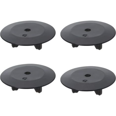 Set Mit 4 Gummi-spülbeckendichtungen (geeignet Für Küchenzubehör, Schwarz, 55 Mm)