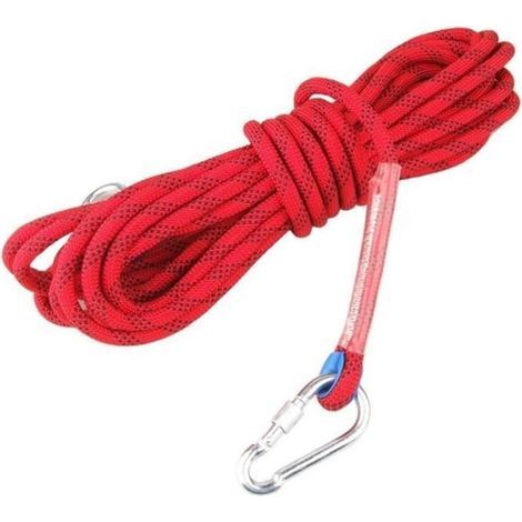 10 M Langes Schutzkabel Mit Handschuhen Für Den Freiluft-ausflug – Winomo – Rot – Polyester – Multisport