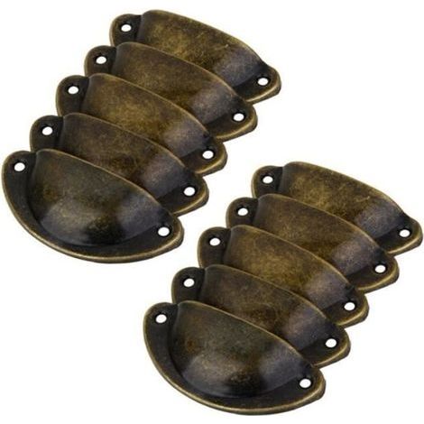 Tür-/schubladengriff – Keine Angabe – Antikes Modell – 10er-set – Harteisen – Bronze