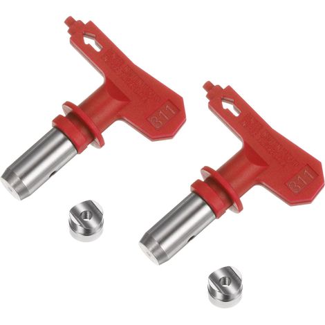 Kit Reversibler Busse Für Airless-malpistolen – Pulverisierbus Für Haus-, Garten- Und Schrankmalerei – Rot – Öffnung: 26 Mm