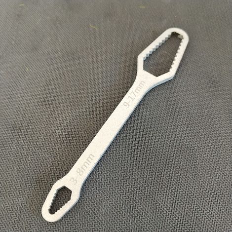 1x Clé Spline Multifonction Black, Messer 5 Mm – Clé Regulierbar, Automatisch Geschliffen Und Doppelt Extremitiert