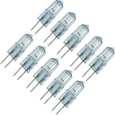 Lot Von 10 Ampullen Halogen G4, 6v, 20w, Transparent.