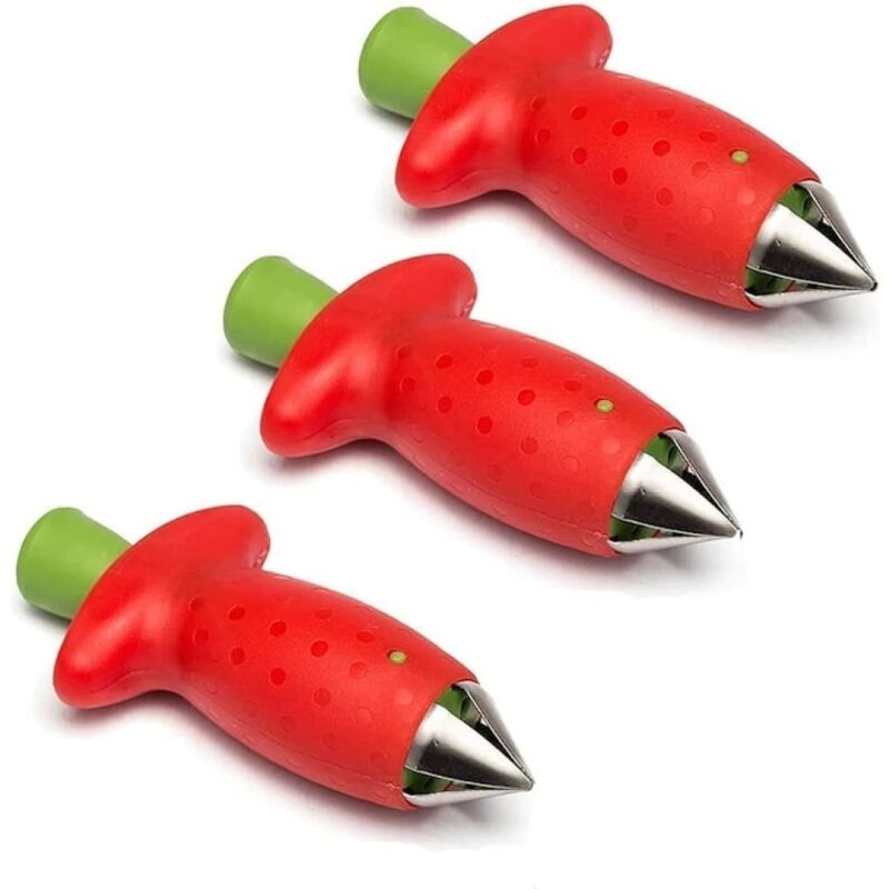 3 Erdbeerschäler – Zum Schneiden Der Stiele Von Erdbeeren, Ananas Usw.