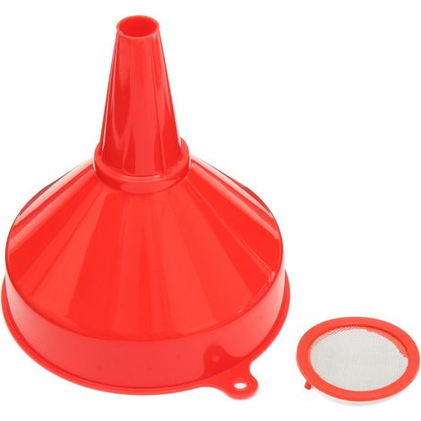 Universal Entonnoir Essence Carburant Diesel Mit Filtre Moto Voiture Tracteur Camion Rouge