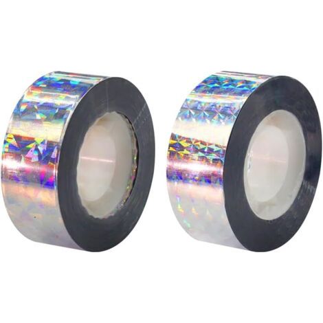 Laserreflektierendes Vogelschutzband, 2,4 Cm Breit X 100 M Lang, 2 Stück, Geeignet Für Landwirtschaftliche Obstgärten Und Außenbalkone.