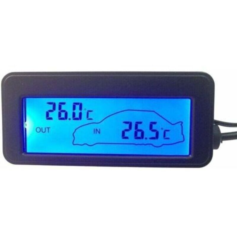 Zvd-innen-außen-auto-thermometer, Dc12v, Digitales Thermometer, Auto-thermometer, Hintergrundbeleuchtung, Mini-lcd-thermometer, Auto-innen-außen-thermometer
