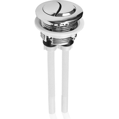 Ersatzknopf Für Wc Mit Doppelgehäuse - Ersatzstück Für Den Mechanismus Des Waschbeckens (silber, Kompatibel Mit Durchmessern Von 3,7 Bis 4,4 Cm)