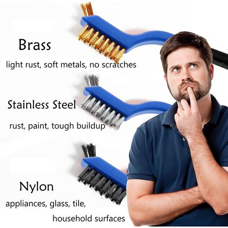 Ensemble Aus Metallflossen-flossen-metallnägeln (3-teiliges Ensemble) – Messing-, Nylon- Und Edelstahl-broschen