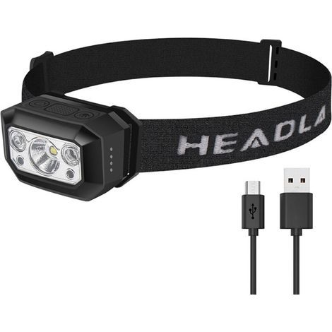 Wiederaufladbare Led-stirnlampe Rot Weiß Blau Grün Super Frontal 9 Modi 630 Lumen Wasserdicht Seien Sie Anwendbar