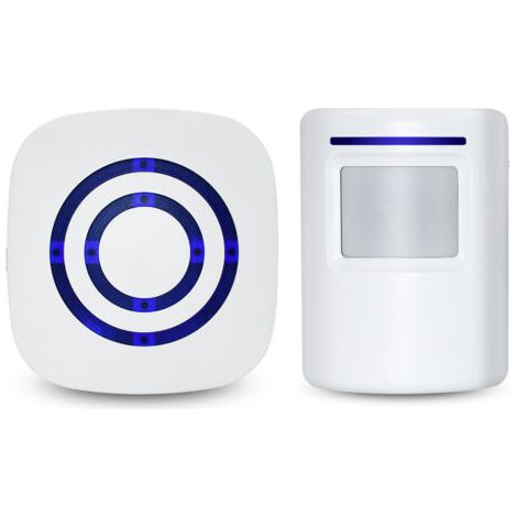 Bewegungsmelder-alarm Weiß, Sirene, Infrarot-bewegungsmelder-sensor, Kabelloses Alarm-set, Eins-zu-eins-bewegungsmelder (europäischer Standard)