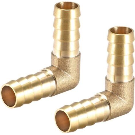 12-mm-rohrverschraubung Aus Messing Mit Widerhaken, 90°-winkel, Rohradapter (2er-pack)