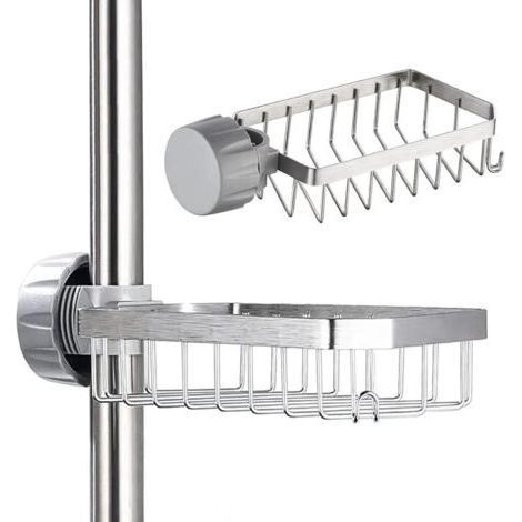 Duschseifenschale Aus Edelstahl – Installation Ohne Bohren – Passend Für 20–32 Mm Stangen – Praktische Aufbewahrung Im Badezimmer