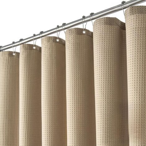Dicker Stoff-duschvorhang, Luxuriöser Badezimmer-duschvorhang, 1,5 M X 1,8 M, Khaki