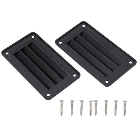 2er-pack Professioneller Lüftungsschlitz Für Wohnmobil, Badezimmer, Büro, Boot, Yacht, Zuhause (schwarz)