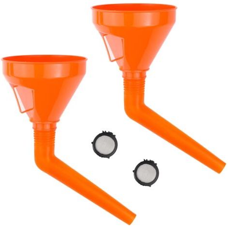 Kunststofftrichter, Kraftstofftrichter, 2 Stück, Universeller Einfülltrichter, Benzintrichter Mit Flexiblem Schlauch Und Filter Für Diesel, Kerosin, Motoröl Und Benzin