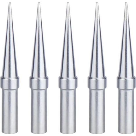 Lötspitze, 5 Stück Conico-lötkolbenspitze 0,4 Mm Ersatz, Vernickelte Kupferlötspitzen, Anwendbar Für Weller Wesd51 Wes51 Wes50