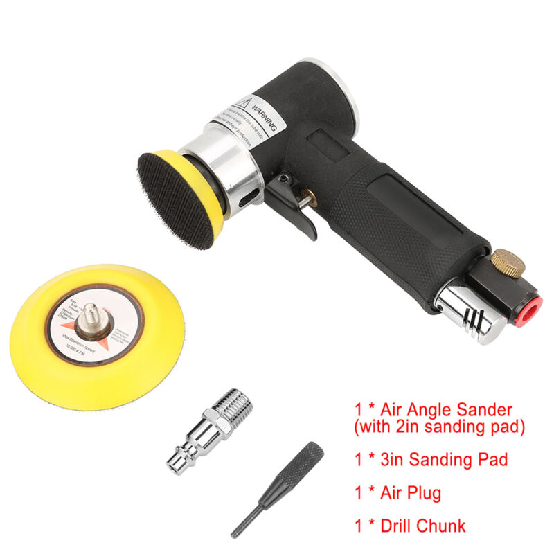 Mini-luft-winkelschleifer, Mini-exzenterschleifer, 16000 U/min, Drehwinkel-polierwerkzeug, 90° Orbitaldruck, Pneumatisch, Mit 2 Zoll Und 3 Zoll Schleifteller