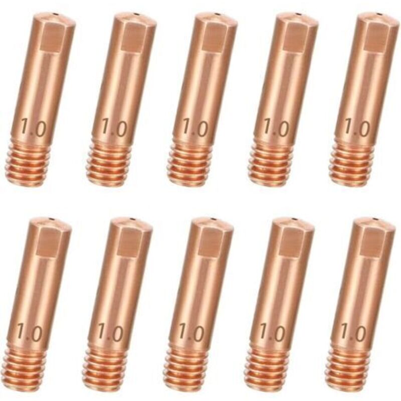 10 Stück Düse Für Mig 1 Mm, Kupfer-schweißdüse, Kontaktdüse, Kontaktspitze Für 15ak Mig/mag-schweißbrenner-verbrauchsmaterialien