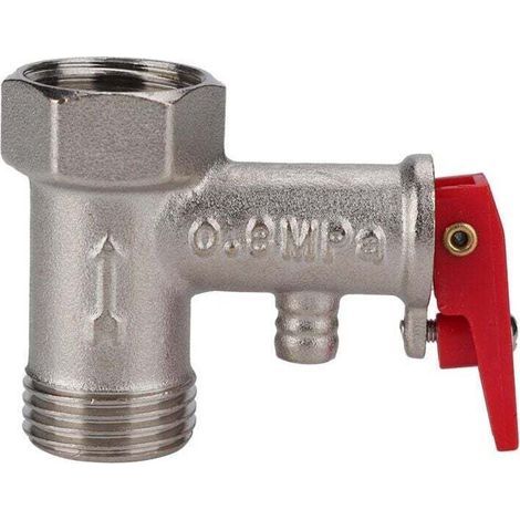 1/2" 0,8 Mpa Außen- X Innengewinde Bsp Messing Sicherheitsüberdruckventil Für Elektrische Warmwasserbereiter