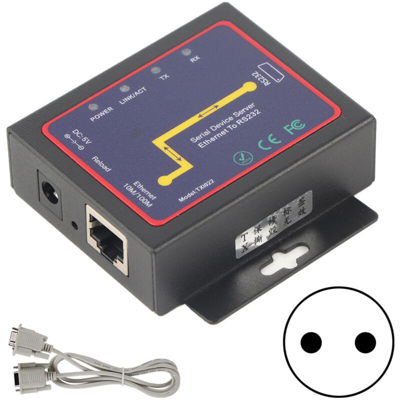1 Port Rj45 Zu Rs232 Ethernet-konverter, Rj45 Zu Rs232, Einzelnes Serielles Server-steckbares Modul, Rs-232/485/422 Zu Tcp/ip-konverter (eu-stecker)