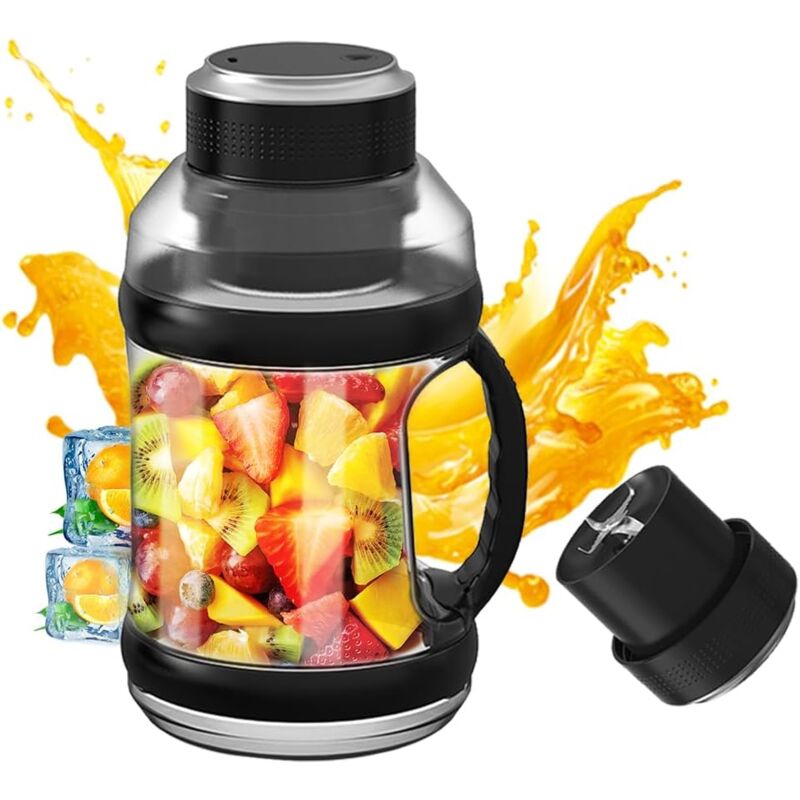 Tragbarer Mixer, 2000 Ml Flasche, Wiederaufladbarer Usb-mixer Für Smoothie/milchshake/obst, Mini-akku-mixer Für Sport, Camping, Fitness