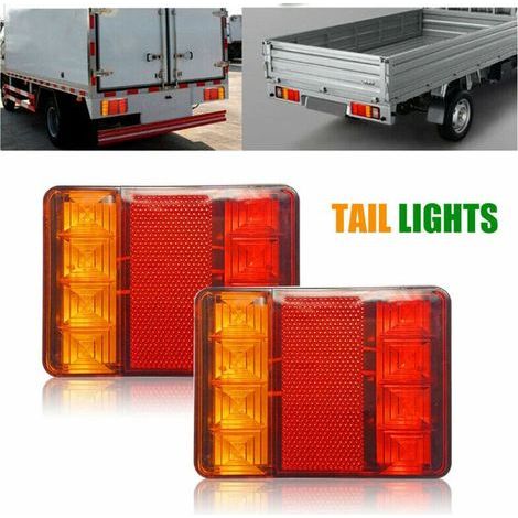 Anhänger-rücklicht, 12 V, 8 Leds, Ip65, Wasserdicht, Multifunktional, Für Lkw-anhänger, Bremslicht, 2 Stück