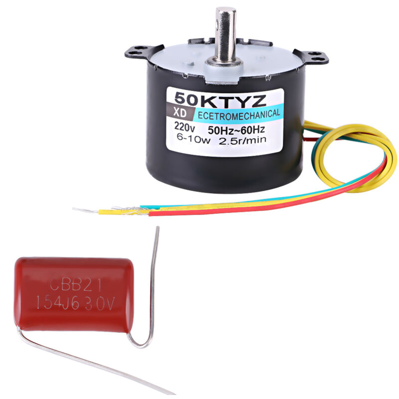50ktyz Ac 220 V 10 W 0,5 A Kleiner Permanentmagnet-synchron-elektromotor Mit Niedriger Drehzahl Cw/ccw 2,5/20 U/min