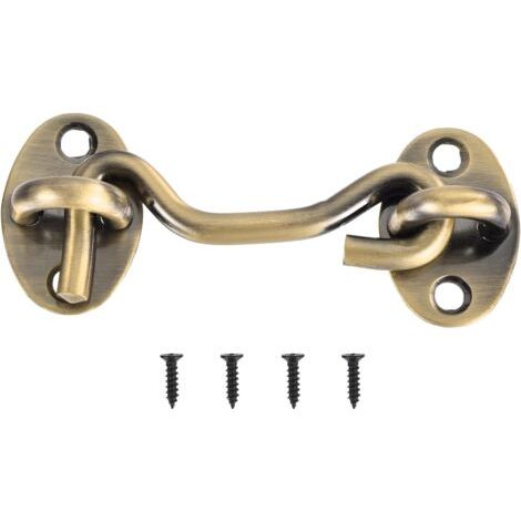75 Mm Edelstahl-haken- Und Ösen-scheunentürriegel Für Fenster, Kabine, Schiebetür, Bronze