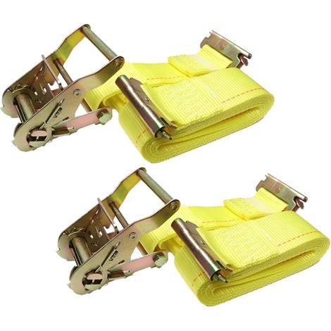 2er-pack Ratschengurte – Robuste Logistikgurte 5 Cm X 3,66 M – Spanngurte Für Fracht, E-track-logistikgurte