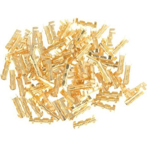Hochwertige 0,5–1,5 Mm Quadratische Messing-crimpklemmen Mit Kerbe Für Schnelle Verkabelung