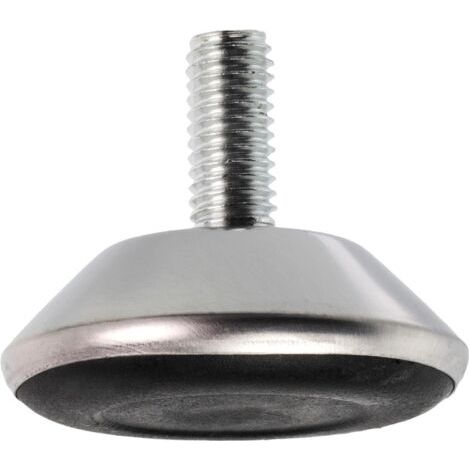 Packung Mit 10 Verstellbaren, Einschraubbaren Möbelbeinen, M8-sockel, Durchmesser 40 Mm, Metall, Schwarz, Für Sofa, Schreibtisch, Fernseher