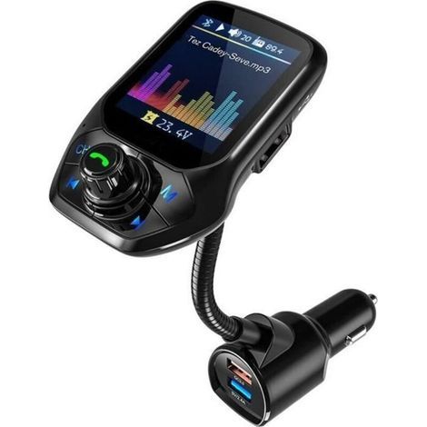 Fm-bluetooth-transmitter, 3 Usb-autoadapter Und Schnelles Qc3.0-ladegerät, 1,8-zoll-netzteil Mit Farbigem Netzanschluss Und Ukw-regler