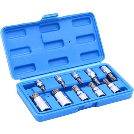 10er-pack Dreiteilige Keilwellenbuchsen, Metrischer Antrieb 3/8", 1/4", 1/2", Durchmesser 4 Mm Bis 18 Mm, Multifunktionale Buchsen