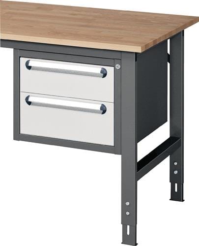 Unterbauschrank H395xB490xT600mm anthrazitg RAU lichtg RAU 2 Schubl.Einfachauszug