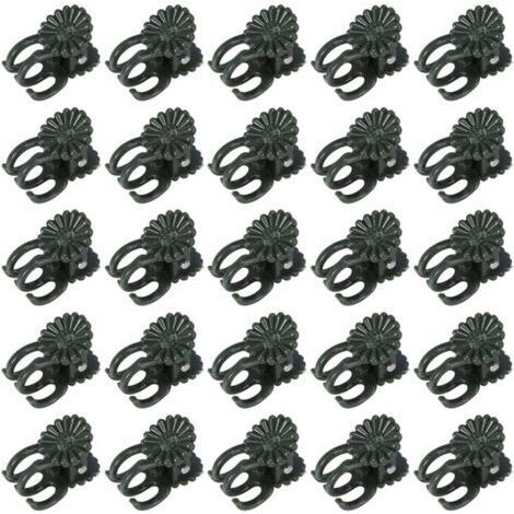 Ahlsen 60 Stück Orchideen-clips, Pflanzen-clips, Ranken-clips, Orchideen-clips Für Pflanzen, Kunststoff-gartenpflanzen-stützklammern, Kleine Grüne Ranken-clips Zur Unterstützung