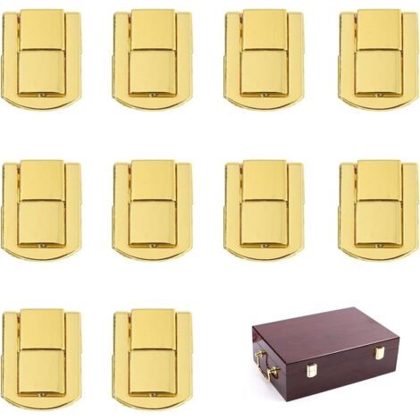 10 Stück Hebelriegel, Schmuckschatullen-verschlüsse Mit 40 Schrauben, Riegelboxen, Kleine Schmuckschatullen, Knebelverschlüsse Für Koffer, Schubladen, Uhrenboxen, Zigarrenschachteln