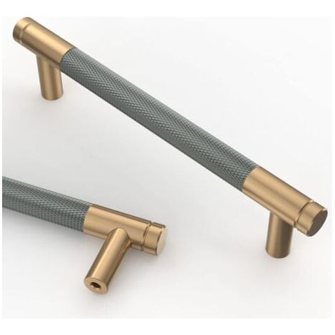 10 Stück 128 Mm Gold- Und Graulegierungs-küchenschrankgriffe Mit Schrauben Für Schreibtisch, Schublade, Schrank