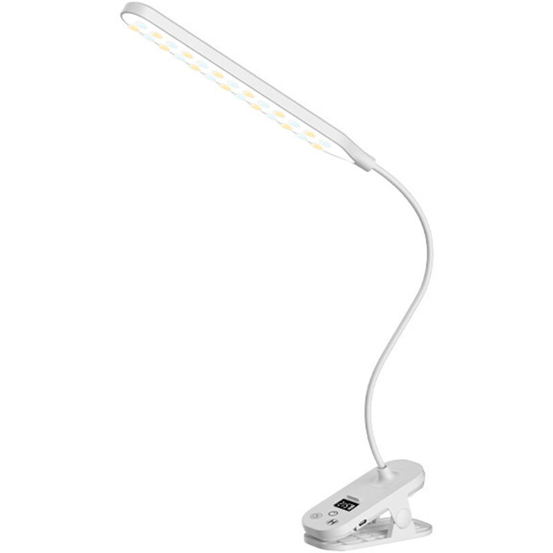 Wiederaufladbare Und Verstellbare Weiße Led-schreibtischlampe, Tragbare Lampe