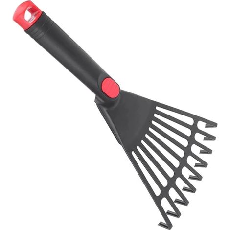 Einfacher Garten- Und Kunststoff-rate – Ideal Für Kräuter Und Blätter – Ergonomisch Und Komfortabel – Robust – Für Trockene Blätter Und Federn (schwarz)