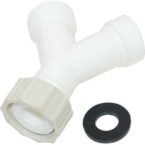 2-wege-abzweig-überwurfmutter 3/4 Zoll – Kunststoff-fitting Für 2 3/4 Zoll Sanitärgeräte (z. B. Waschmaschine Oder Geschirrspüler)