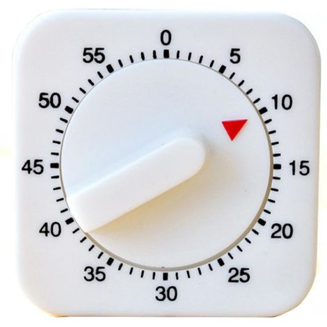 Mechanische Minute Für 60 Minuten – Minute Für Visuelles Aufwärmen Mit Alarmton – Funktion Ohne Stapel – Weiß