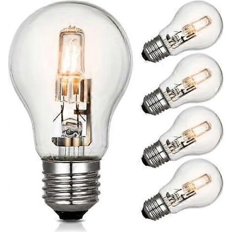 E27 42 W Dimmbare Halogen-glühbirne, Edison-schraubsockel, 2700 K Warmweiß, Energiesparende Glühbirnen, 6er-pack