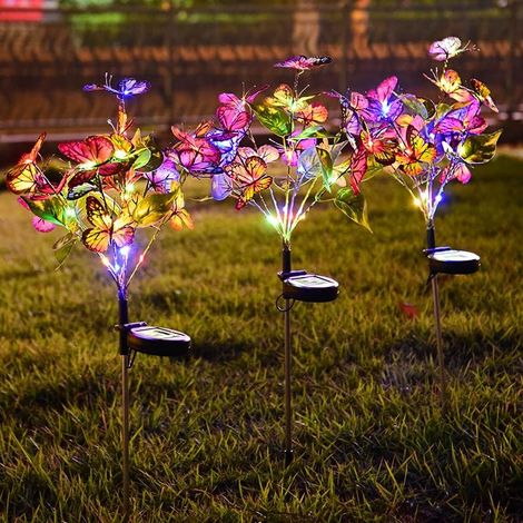 Solar-schmetterlingslichter Für Den Garten – Realistische Solarbetriebene Schmetterlingsdekoration Für Zuhause – Geschenkidee Für Frauen Und Mütter – Pfostenlichter Für Garten, Terrasse Und Wege